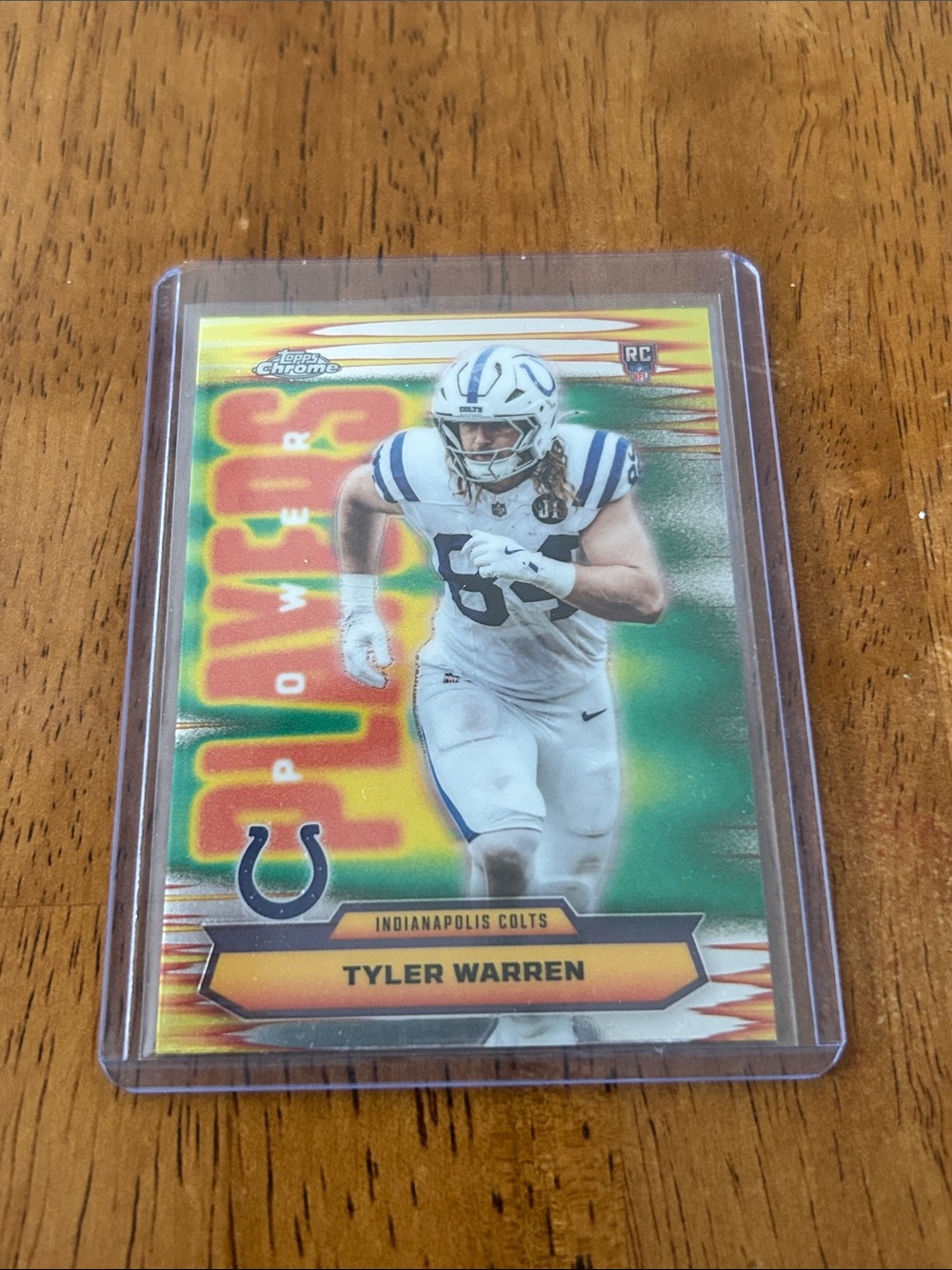 2025 Topps Chrome Tyler Warren POWER PLAYERS REFRACTOR ROOKIE #PP-35 Colts RC